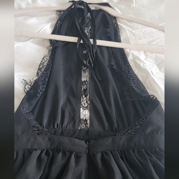 L'atiste By Amy - Black Lace Romper - Size Small - Picture 6 of 7